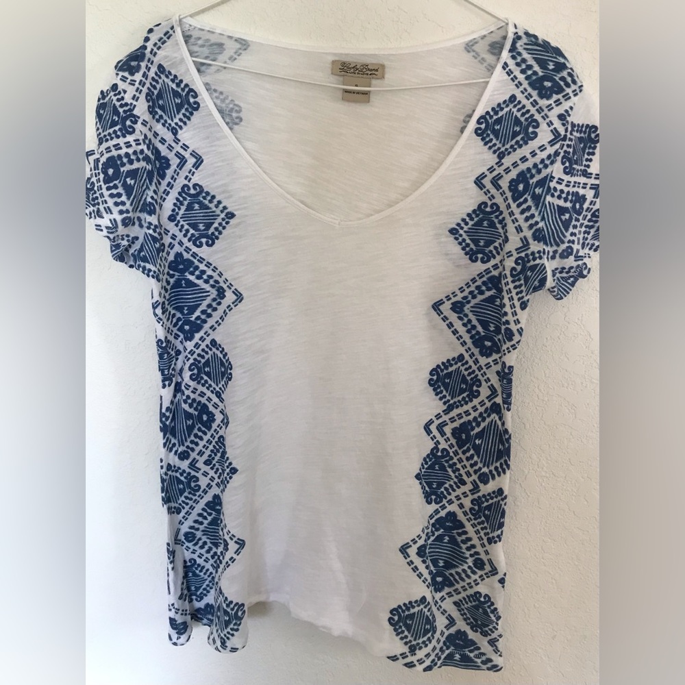 Lucky Brand Live in Love Tribal Design Tee